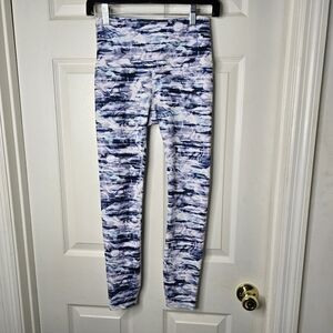 Blue Lavendar White Patterned‎ Gaiam Womens  Leggings XS